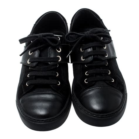 chanel black cap toe lace up sneakers|Chanel cap toe slingback pumps.